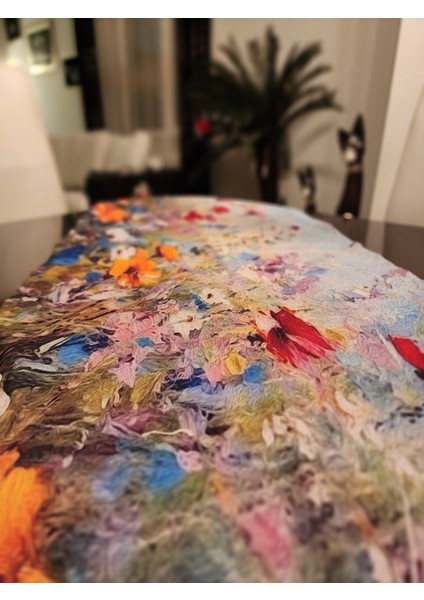 4 Çiçekli Tablo Runner