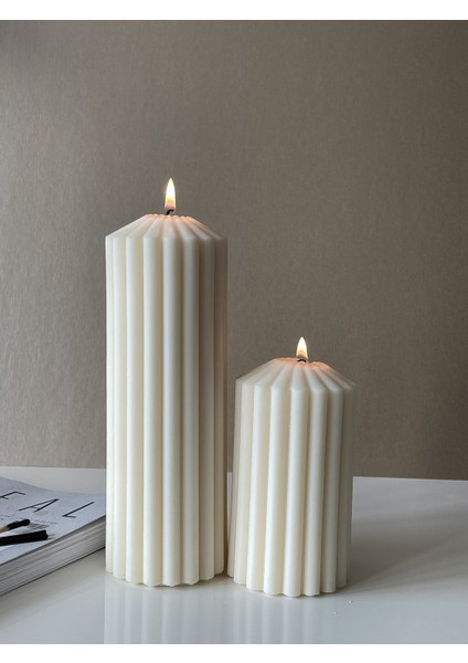 Sütun Mum Küçük Boy Dekoratif Kokulu Doğal % 100 Soya Wax fiyatları