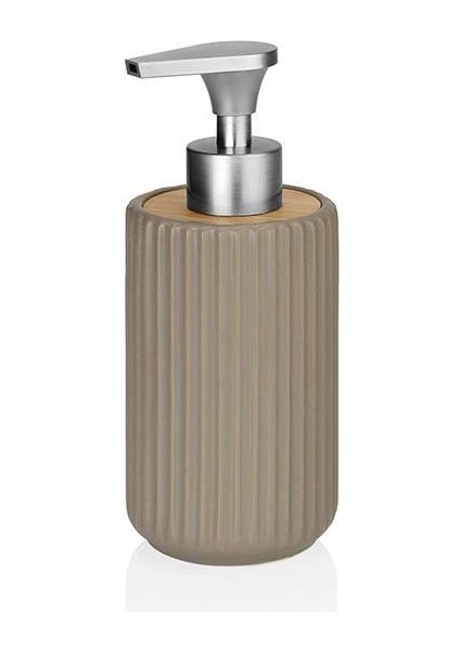 BA68154 Sıvı Sab. Çizgili Kahve Seramik/bambu