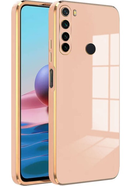 Xiaomi Redmi Note 8 Kapak Kamera Korumalı Lazer Kesim Lüx Silikon Kılıf - Rose Gold