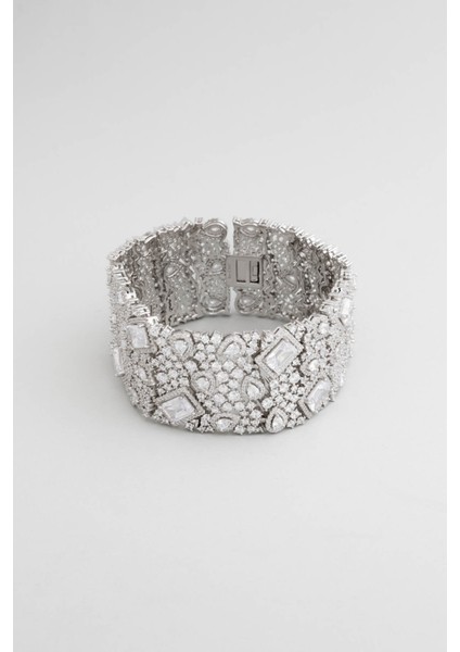 Mücevher Zarafeti 18 Ayar Altın Kaplama Gümüş Özel Tasarım Bileklik fiyatları