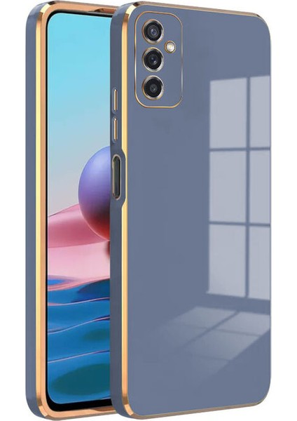 Samsung Galaxy A04S Kapak Kamera Korumalı Lazer Kesim Lüx Silikon Kılıf - Petrol Mavisi