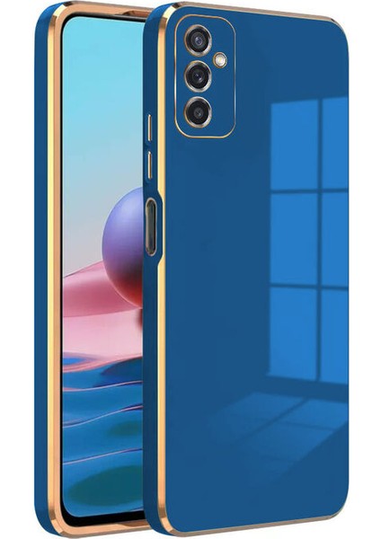 Samsung Galaxy A04S Kapak Kamera Korumalı Lazer Kesim Lüx Silikon Kılıf - Lacivert