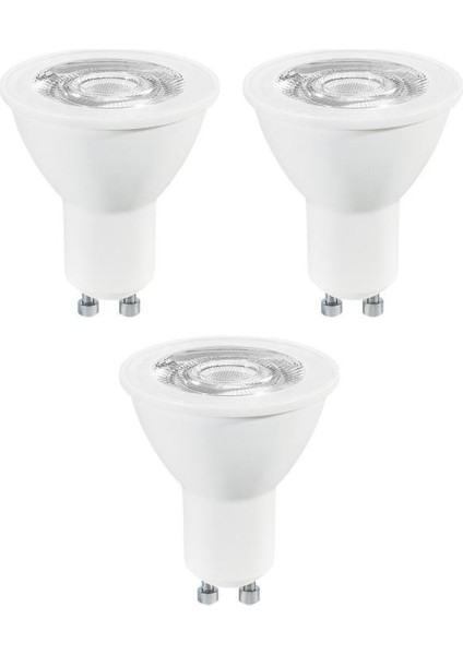 Ledvalue 4,5W (50W) PAR16 GU10 Spot Ampul 6500K Beyaz - 3 Adet Çanak Lamba