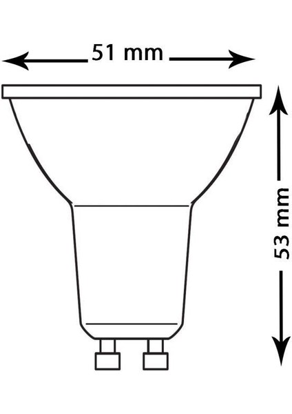 Ledvalue 4,5W (50W) PAR16 GU10 Spot Ampul 6500K Beyaz - 3 Adet Çanak Lamba