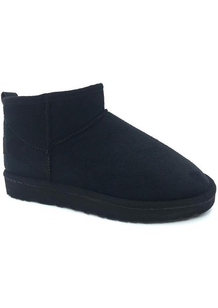 PC-52126 Siyah Peluş Kadın Süet Bot