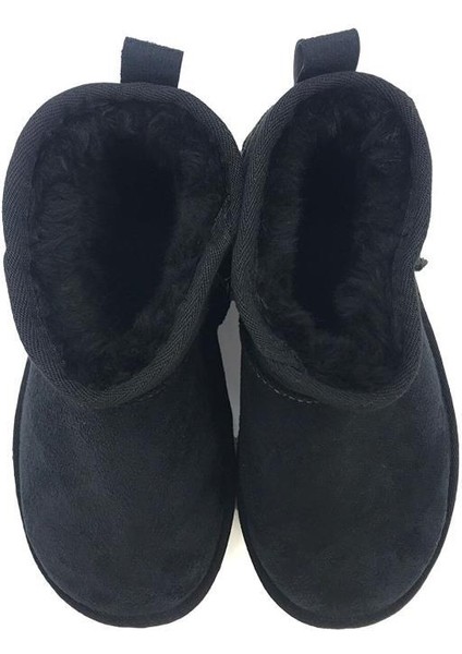 PC-52126 Siyah Peluş Kadın Süet Bot modelleri