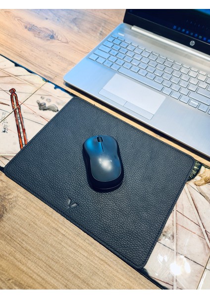 Hakiki Deri Mousepad Lacivert