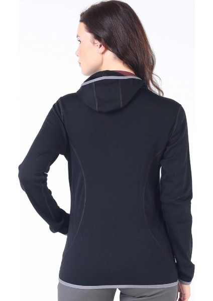 Marin Fermuarlı Kapüşonlu Kadın Sweatshirt - Blk fiyatları