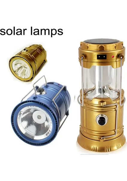 Avcı Feneri Kamp Lambası Şarjlı USB Girişi Solar (3791)