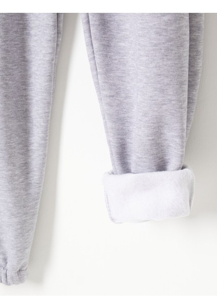 Gri Üç Iplik Şardonlu Beli Lastikli Çocuk Eşofman Altı 16761 modelleri