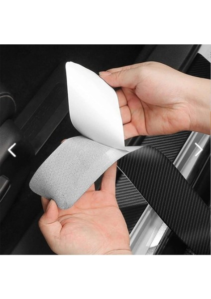 Chery Logolu Karbon Kapı Eşiği Koruyucu Suni Deri 4'lü Set
