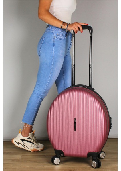 Bubble Abs Yuvarlak Valiz Rose Gold
