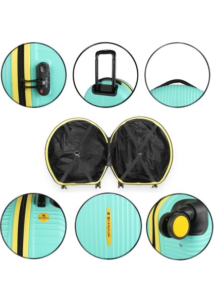 Bubble Abs Yuvarlak Valiz Mint Yeşili indirimleri