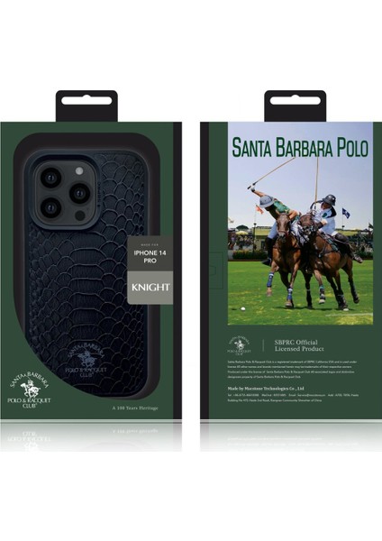 MN6 Santa Barbara Polo Knight-iphone 14 Pro Kilif.yılan Derisi Tasarımı.iphone 14 Pro Deri Kılıf