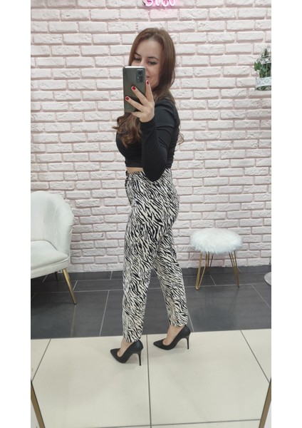 Derin Boutique Kadın Zebra Pantolon