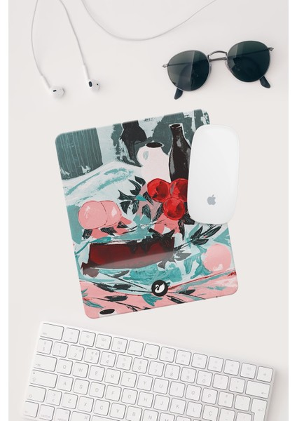 Renkli Çizimli Bilek Destekli Dikdörtgen Mouse Pad Mouse Altlığı