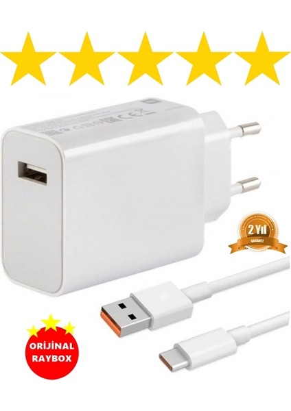 Xiaomi 33 Watt Fast Qualcomm Turbo Hızlı %100 Orjinal Mi Şarj Aleti Xiaomi 33W Şarj