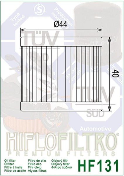 Hiflo HF131 2004-2015 Hyosung Rt 125 Uyumlu Yağ Filtresi fiyatları
