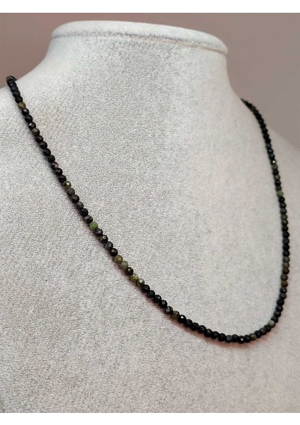Serpantin (Yılan) Taşı 2.5mm Kolye (Sabit Klipsli)