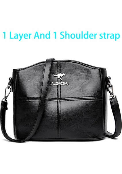 1 Katmanlı Siyah Yüksek Kaliteli Yumuşak Deri Omuz Kadınlar Için Crossbody Çanta 2022 Yeni Lüks Çanta Kadın Çanta Tasarımcısı Messenger Çanta Sac (Yurt Dışından)