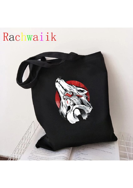 BLACK70 Anime Ruhların Kaçışı Totoro Alışveriş Çantası Grafik Tote Harajuku Alışveriş Çantası Kadın Kanvas Omuz Çantası Kadın Ulzzang Komik Eko 90S (Yurt Dışından) fiyatları