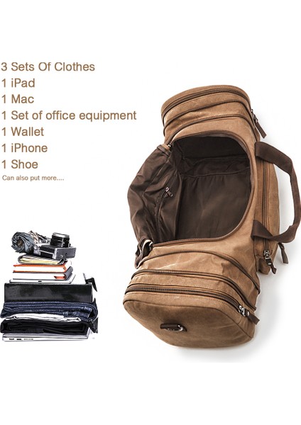 Yeşil Markroyal Erkek Tuval Seyahat Duffel Erkek Büyük Kapasiteli Seyahat Çantaları Seyahat Tote Crossbody Çanta Gecede Dropshipping Üzerinde Taşımak (Yurt Dışından) fiyatları