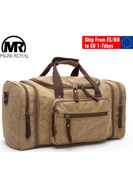 Yeşil Markroyal Erkek Tuval Seyahat Duffel Erkek Büyük Kapasiteli Seyahat Çantaları Seyahat Tote Crossbody Çanta Gecede Dropshipping Üzerinde Taşımak (Yurt Dışından) fırsatları