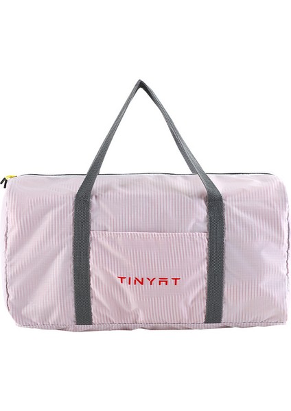 T3002 Pembe Tınyat Kadın Seyahat Çantası Bagaj Bez Çantalar Katlanabilir Büyük Kapasiteli Seyahat Organizatör Çanta Bayanlar Haftasonu Spor Çanta 25L (Yurt Dışından)