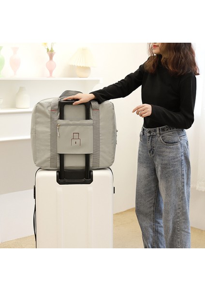Siyah Bir Katlanabilir Seyahat Çantaları Unisex Su Geçirmez Oxford Kumaş Bagaj Saklama Bavul Maç Büyük Kapasiteli Çanta Tote Organizatörler (Yurt Dışından) modelleri