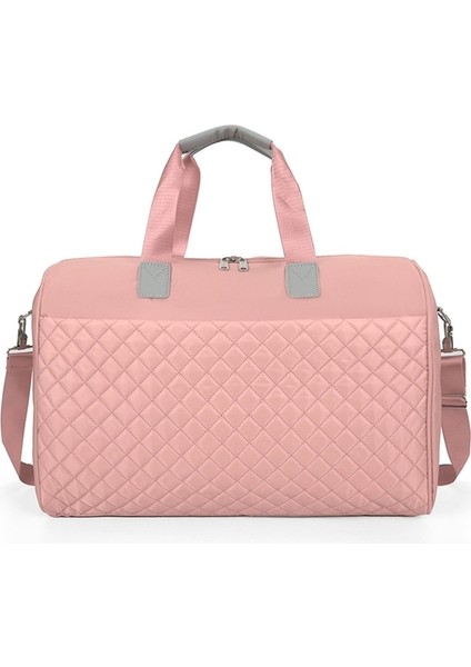 Pembe Spor Çanta Unisex Spor Tote Fitness Omuz Çantaları Hafta Sonu Gecelik Çanta (Yurt Dışından)