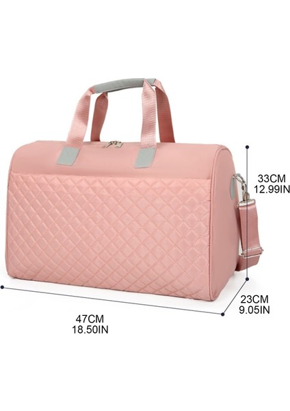 Pembe Spor Çanta Unisex Spor Tote Fitness Omuz Çantaları Hafta Sonu Gecelik Çanta (Yurt Dışından) modelleri