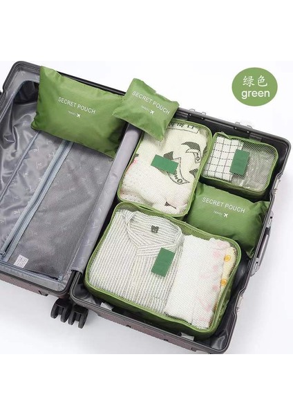 Gri 6 Adet/takım Unisex Seyahat Saklama Çantası Organizatör Giysi Iç Çamaşırı Ayakkabı Dolap Bagaj Ambalaj Küp Paketi (Yurt Dışından) fiyatları