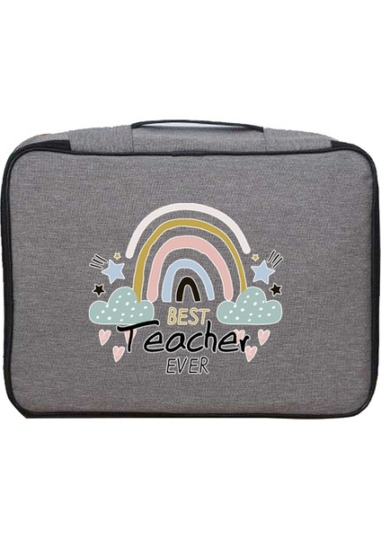 2TEACHER012 Su Geçirmez Dosya Lockbox Klasör Depolama Ofis Belge Malzemesi Çanta Öğretmen Seyahat Iş Aksesuarları Malzemeleri Organizatör (Yurt Dışından)