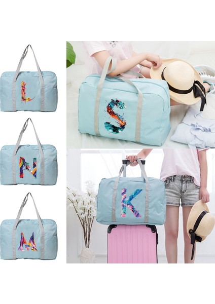5paintg Paint A Baskı Seyahat Çantası Unisex Büyük Kapasiteli Çanta Bagaj Naylon Katlanabilir Su Geçirmez Seyahat Aksesuarları Giysi Saklama Çantaları (Yurt Dışından) indirimleri