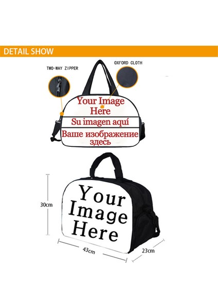 DSTMZFHW04 Özel Resminiz Logo Adı Seyahat Kılıf Kadın Seyahat Çantaları Çok Fonksiyonlu Kadın Çanta Su Geçirmez Duffle Çanta Shose Tutucu (Yurt Dışından) fırsatları