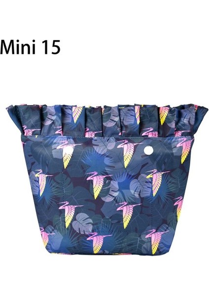 Mini 15 Yeni Kompozit Dimi Kumaş Klasik Mini Su Geçirmez Fırfırlı Plise Obag Accesorios O Çanta Için Iç Ekleme Fermuarlı Cebi (Yurt Dışından)
