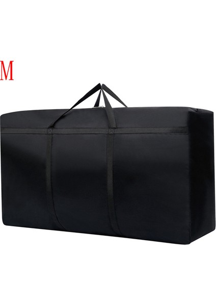 M Siyah Unisex Katlanabilir Oxford Bez Bagaj Çantası Büyük Kapasiteli Toz Geçirmez Saklama Torbaları Kalınlaşmış Taşınabilir Ince Duffle Çanta Büyük Hareketli Çanta (Yurt Dışından)
