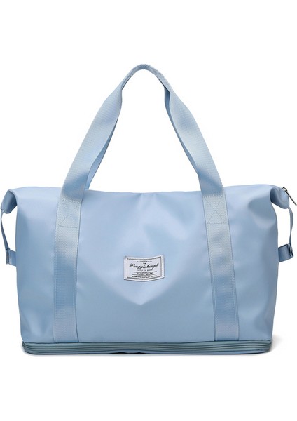 Mavi Moda Kadın Omuz Çantası Kadın Seyahat El Çantası Katlanabilir Büyük Kapasiteli Alışveriş Spor Çantası Su Geçirmez Oxford Çok Cepler Tote (Yurt Dışından)