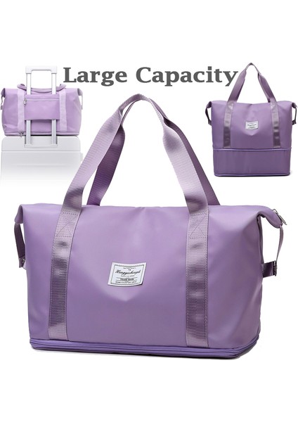 Mavi Moda Kadın Omuz Çantası Kadın Seyahat El Çantası Katlanabilir Büyük Kapasiteli Alışveriş Spor Çantası Su Geçirmez Oxford Çok Cepler Tote (Yurt Dışından) modelleri