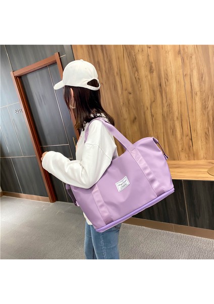 Mavi Moda Kadın Omuz Çantası Kadın Seyahat El Çantası Katlanabilir Büyük Kapasiteli Alışveriş Spor Çantası Su Geçirmez Oxford Çok Cepler Tote (Yurt Dışından) indirimleri