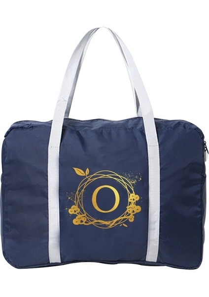 5 Wreath O Büyük Kapasiteli Moda Seyahat Çantası Unsiex Haftasonu Için Çanta Kolu Çanta Seyahat Taşıma Çantası Çelenk Mektubu Desen Katlanabilir Duffle Çanta (Yurt Dışından)