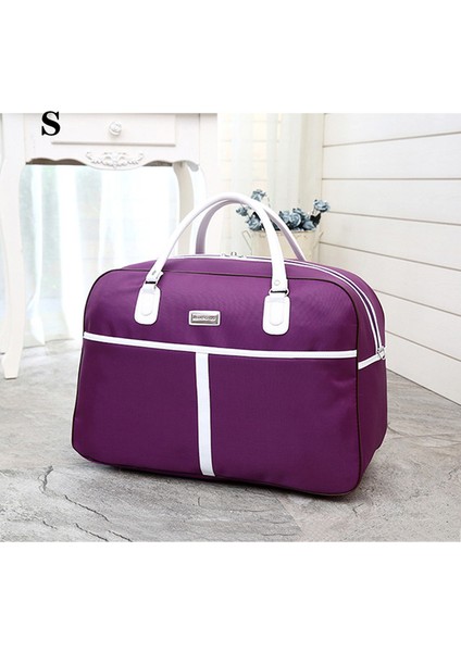 S Mor Seyahat Çantası Büyük Kapasiteli Kadın Seyahat Çantası Moda El Seyahat Bagaj Çantası Kadın Için Çok Fonksiyonlu Spor Çantası Taşınabilir Seyahat Duffle Çanta (Yurt Dışından)