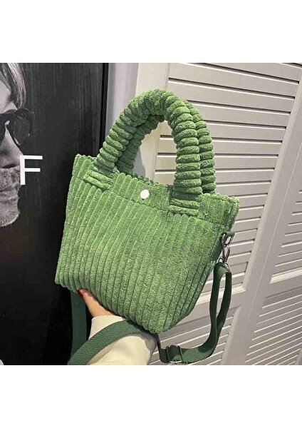 Karpuz Kırmızı Yeni Kadife Kadın Kova Çantası Sonbahar Kış Yumuşak Çanta Sevimli Tote Moda Rahat Crossbody Tek Omuz Çantaları Kızlar Için (Yurt Dışından)