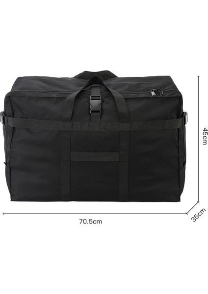 T3009 Siyah Tınyat Katlanır Erkekler Bagaj Seyahat Çantası Büyük Kapasiteli Bez Çantalar Kadınlar Için Erkek Hafta Sonu Protable Duffle Çanta Siyah Adam Çanta (Yurt Dışından)