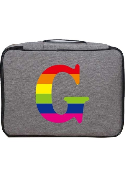 2rainbow G Büyük Belge Saklama Çantası Dosya Kilit Kutusu Gökkuşağı Baskı Klasörü Pasaport Tutucu Şifre Kilidi Gizlilik Şeyler Kilitlenebilir Organizatör (Yurt Dışından)