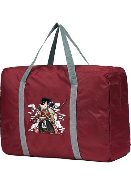 5SAMURAI016 Adam Kadınlar Için Büyük Kapasiteli Moda Seyahat Çantası Hafta Sonu Çantası Samurai Baskı Seyahat Bagaj Çantaları Spor Çantaları Gecelik Tote (Yurt Dışından)