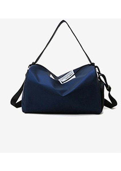 Donanma Kadın Seyahat Çantaları Moda Büyük Kapasiteli Omuz Çantası Kadın Yüzmek Spor Yoga Spor Çanta Yüksek Kapasiteli Ayakkabı-Bit Depolama Paketi (Yurt Dışından)