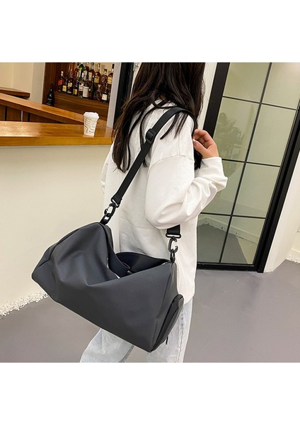 Donanma Kadın Seyahat Çantaları Moda Büyük Kapasiteli Omuz Çantası Kadın Yüzmek Spor Yoga Spor Çanta Yüksek Kapasiteli Ayakkabı-Bit Depolama Paketi (Yurt Dışından) indirimleri