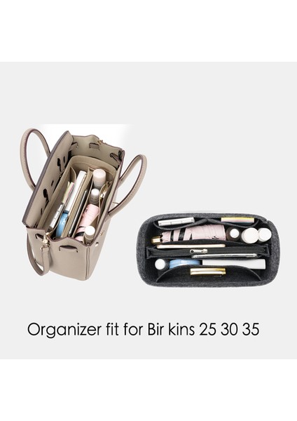 Birkin 35 Için Kozmetik Orijinal Organize Çanta Organizatör Seyahat Iç Birkins 25 30 35 Için Uyar Çanta Düzenleyici Makyaj Çantası Taşınabilir (Yurt Dışından)